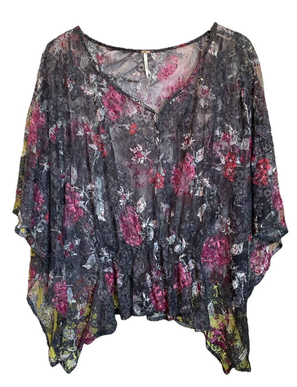 3 FOR $45 SALE | Free People Barely There Kaftan Top Boho Flowy Medium